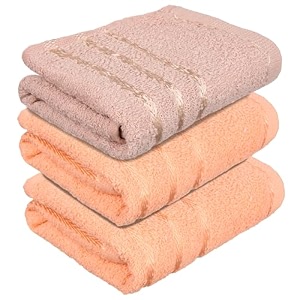 heart home face towel  towels for facewash  towels for gym  facewash for travel  towels for daily use  workout hand towel  lining design  14x21 inch  pack of 3  multi
