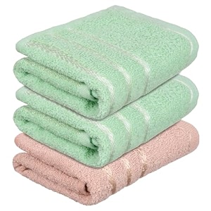 heart home face towel  towels for facewash  towels for gym  facewash for travel  towels for daily use  workout hand towel  lining design  14x21 inch  pack of 3  multi
