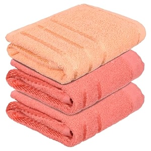 heart home face towel  towels for facewash  towels for gym  facewash for travel  towels for daily use  workout hand towel  lining design  14x21 inch  pack of 3  multi