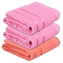Heart Home Face Towel | Towels for Facewash | Towels for Gym | Facewash for Travel | Towels for Daily use | Workout Hand Towel | Lining Design | 14x21 Inch | Pack of 3 | Multi
