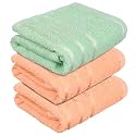 Heart Home Face Towel | Towels for Facewash | Towels for Gym | Facewash for Travel | Towels for Daily use | Workout Hand Towel | Lining Design | 14x21 Inch | Pack of 3 | Multi