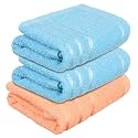 Heart Home Face Towel | Towels for Facewash | Towels for Gym | Facewash for Travel | Towels for Daily use | Workout Hand Towel | Lining Design | 14x21 Inch | Pack of 3 | Multi