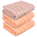 Heart Home Face Towel | Towels for Facewash | Towels for Gym | Facewash for Travel | Towels for Daily use | Workout Hand Towel | Lining Design | 14x21 Inch | Pack of 3 | Multi
