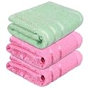 Heart Home Face Towel | Towels for Facewash | Towels for Gym | Facewash for Travel | Towels for Daily use | Workout Hand Towel | Lining Design | 14x21 Inch | Pack of 3 | Multi