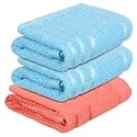 Heart Home Face Towel | Towels for Facewash | Towels for Gym | Facewash for Travel | Towels for Daily use | Workout Hand Towel | Lining Design | 14x21 Inch | Pack of 3 | Multi