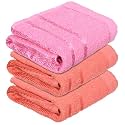 Heart Home Face Towel | Towels for Facewash | Towels for Gym | Facewash for Travel | Towels for Daily use | Workout Hand Towel | Lining Design | 14x21 Inch | Pack of 3 | Multi