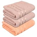 Heart Home Face Towel | Towels for Facewash | Towels for Gym | Facewash for Travel | Towels for Daily use | Workout Hand Towel | Lining Design | 14x21 Inch | Pack of 3 | Multi