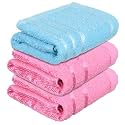 Heart Home Face Towel | Towels for Facewash | Towels for Gym | Facewash for Travel | Towels for Daily use | Workout Hand Towel | Lining Design | 14x21 Inch | Pack of 3 | Multi