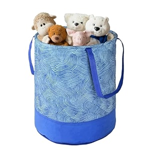 heart home foldable 45l toys organizer for kids room - soft toys storage bagbasketcontainer with handles  disney lion king - black