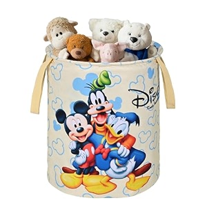 heart home foldable 45l toys organizer for kids room - soft toys storage bagbasketcontainer with handles  disney lion king - black