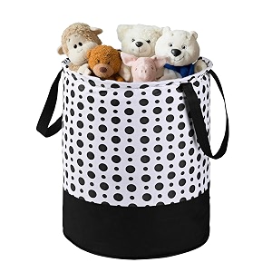 heart home foldable 45l toys organizer for kids room - soft toys storage bagbasketcontainer with handles  disney lion king - black