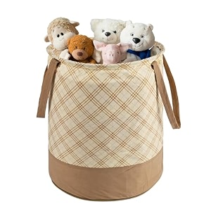 heart home foldable 45l toys organizer for kids room - soft toys storage bagbasketcontainer with handles  disney lion king - black