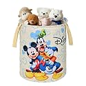 Heart Home Foldable 45L Toys Organizer for Kids Room - Soft Toys Storage Bag/Basket/Container with Handles | Disney Lion King - Black