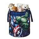 Heart Home Foldable 45L Toys Organizer for Kids Room - Soft Toys Storage Bag/Basket/Container with Handles | Disney Lion King - Black