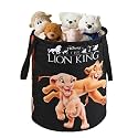 Heart Home Foldable 45L Toys Organizer for Kids Room - Soft Toys Storage Bag/Basket/Container with Handles | Disney Lion King - Black