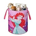 Heart Home Foldable 45L Toys Organizer for Kids Room - Soft Toys Storage Bag/Basket/Container with Handles | Disney Princess - Pink