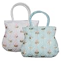 Heart Home Hand Bag - Traditional Silk Wallet, Woman Tote, Ladies Purse, Curved Shape Embroidery Handbag - Pack of 2, Multi
