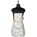 Heart Home Apron | Kitchen Apron for Cooking | Apron for Restaurant | Quilted Fabric Chef Apron | Center Pocket Apron with Ties | Cooking Dress for Men-Women | Pink Flower | Cream