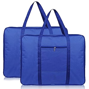 heart home lightweight foldable multipurpose storage bag cloth organiser travel bag with zippered closure and handle red-hs43hearth26640