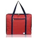 Heart Home Lightweight Foldable Multipurpose Storage bag, Cloth Organiser, Travel Bag With Zippered Closure And Handle (Red)-HS43HEARTH26640