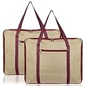 Heart Home Lightweight Foldable Multipurpose Storage bag, Cloth Organiser, Travel Bag With Zippered Closure And Handle (Red)-HS43HEARTH26640