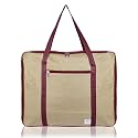 Heart Home Lightweight Foldable Multipurpose Storage bag, Cloth Organiser, Travel Bag With Zippered Closure And Handle (Brown &amp; Maroon)-HS43HEARTH26664