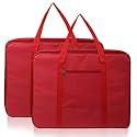 Heart Home Lightweight Foldable Multipurpose Storage bag, Cloth Organiser, Travel Bag With Zippered Closure And Handle (Red)-HS43HEARTH26640