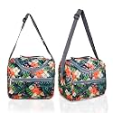 Heart Home Pack of 2 Thermal Insulated Lunch Bag | Waterproof Tiffin Cover with Handle | Front Pocket Tiffin Bag for Office | Printed Lunch Bag for Camping | Gray