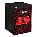 Heart Home Star Wars Print Non-Woven Laundry Basket, Clothes Hamper For Laundry Closet, Bedroom, Bathroom With Lid & Handles (Black) 54HH4085.