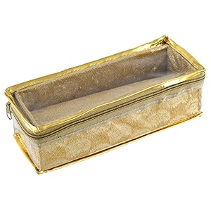 heart home multipurpose carry design laminated 1 rod bangle boxorganizercase with tranasparent top gold-47hh025