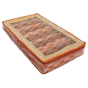 heart home multipurpose carry design laminated 6 rod bangle boxorganizercase with tranasparent top orange-47hh021