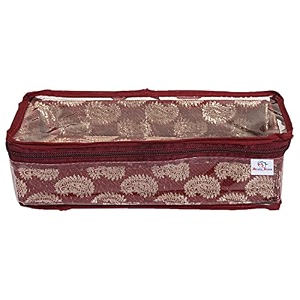 heart home multipurpose carry design laminated 1 rod bangle boxorganizercase with tranasparent top maroon-47hh073