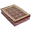 Heart Home Multipurpose Carry Design Laminated 5 Rod Bangle Box/Organizer/Case With Tranasparent Top (Maroon)-47HH089