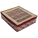 Heart Home Multipurpose Carry Design Laminated 4 Rod Bangle Box/Organizer/Case With Tranasparent Top (Maroon)-47HH085