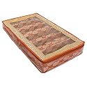 Heart Home Multipurpose Carry Design Laminated 6 Rod Bangle Box/Organizer/Case With Tranasparent Top (Orange)-47HH021