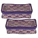 Heart Home Multipurpose Carry Design Laminated 1 Rod Bangle Box/Organizer/Case With Tranasparent Top - Pack of 2 (Purple)-47HH051