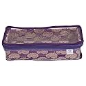 Heart Home Multipurpose Carry Design Laminated 1 Rod Bangle Box/Organizer/Case With Tranasparent Top (Purple)-47HH049