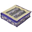 Heart Home Multipurpose Carry Design Laminated 3 Rod Bangle Box/Organizer/Case With Tranasparent Top (Purple)-47HH057