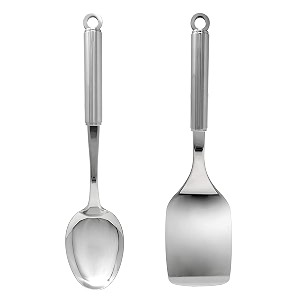 heart home multiuses serving amp cooking stainless steel kitchen tool amp utensil set of 2 slotted turner amp spatula silver