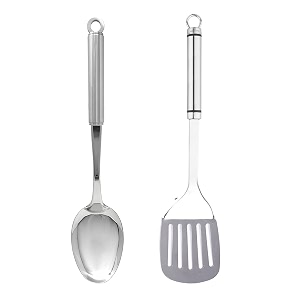 heart home multiuses serving amp cooking stainless steel kitchen tool amp utensil set of 2 slotted turner amp solid turner silver