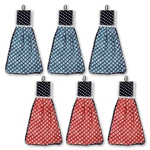 heart home napkin  washbasin hanging napkin  kitchen towel with ties  napkin for kitchen  circle napkin for bathroom  hand towel for kitchen  pack of 6  multi
