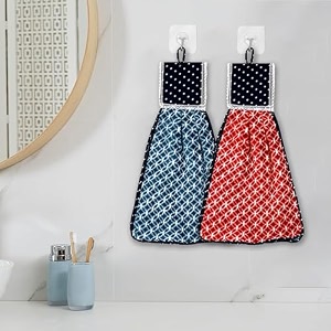 heart home napkin  washbasin hanging napkin  kitchen towel with ties  napkin for kitchen  circle napkin for bathroom  hand towel for kitchen  pack of 2  multi