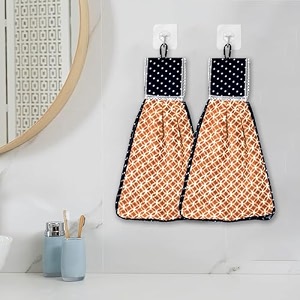 heart home wasbasin hanging napkin  kitchen towel with ties  circle napkin for bathroom  hand towel for kitchen  red