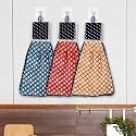 Heart Home Napkin | Washbasin Hanging Napkin | Kitchen Towel with Ties | Napkin for Kitchen | Circle Napkin for Bathroom | Hand Towel for Kitchen | Pack of 3 | Multi