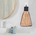 Heart Home Wasbasin Hanging Napkin | Kitchen Towel with Ties | Circle Napkin for Bathroom | Hand Towel for Kitchen | Golden