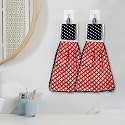 Heart Home Washbasin Hanging Napkin | Hand Towel for Kitchen | Pack of 2 | Red