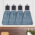 Heart Home Wasbasin Hanging Napkin | Kitchen Towel with Ties | Circle Napkin for Bathroom | Hand Towel for Kitchen | Blue
