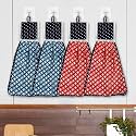 Heart Home Napkin | Washbasin Hanging Napkin | Kitchen Towel with Ties | Napkin for Kitchen | Circle Napkin for Bathroom | Hand Towel for Kitchen | Pack of 4 | Multi