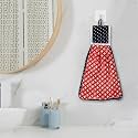 Heart Home Napkin | Washbasin Hanging Napkin | Kitchen Towel with Ties | Napkin for Kitchen | Circle Napkin for Bathroom | Hand Towel for Kitchen | Red