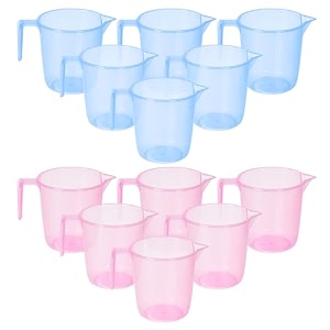 heart home plastic lightweight unbreakable bathroom mug 15 litre- pack of 2 light brown 54hh3917